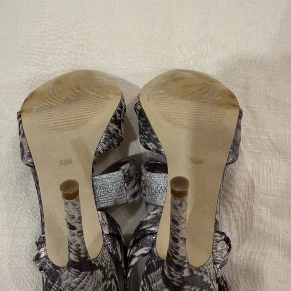 Guess Snakeskin Print Heels with Blue Insole - Picture 6 of 11